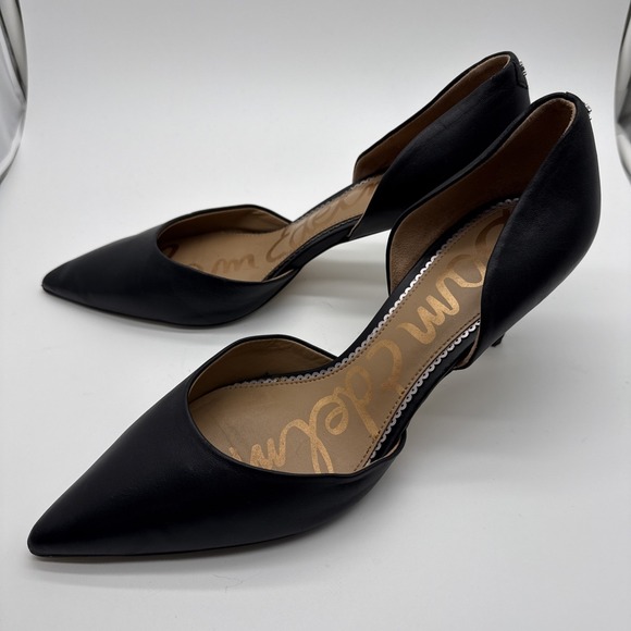 Sam Edelman Shoes - Sam Edelman Black Leather Stiletto Pointed Toe Pumps Heels Size Sexy 10 M